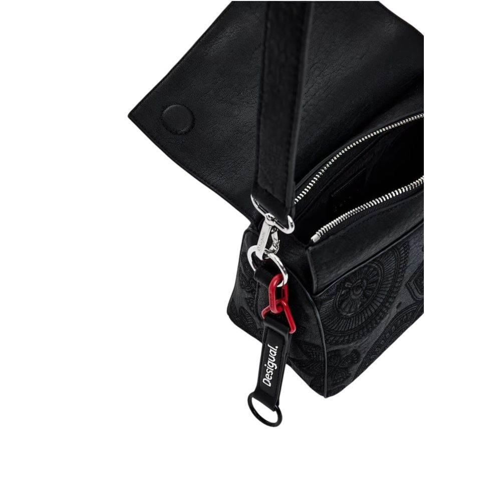 Desigual Black Polyethylene Handbag - Hilstor