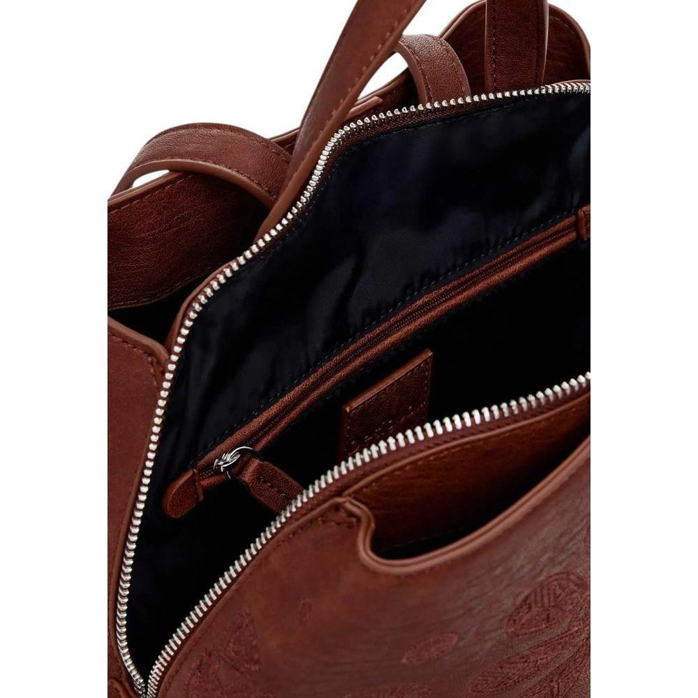 Desigual Brown Polyethylene Backpack - Hilstor