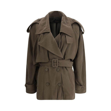 The Andamane Double-breasted Short Trench Coat - Hilstor