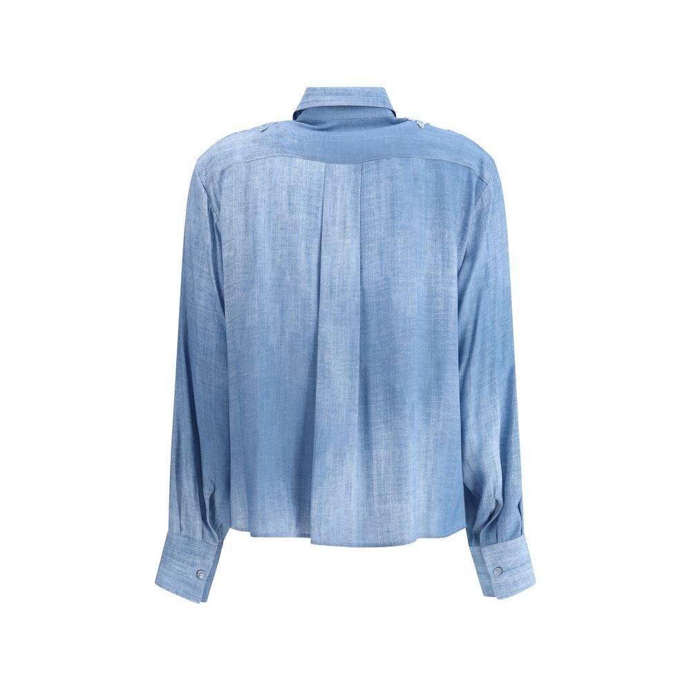 Ermanno Scervino Embroidered denim Shirt - Hilstor