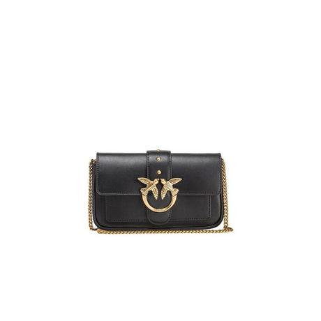 PINKO Black Leather Handbag - Hilstor