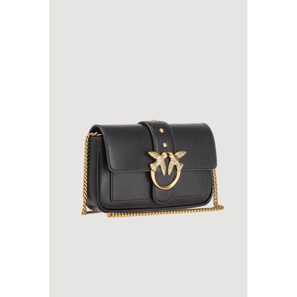 PINKO Black Leather Handbag - Hilstor