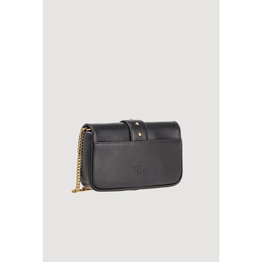 PINKO Black Leather Handbag - Hilstor
