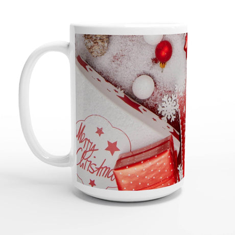 White 15oz Ceramic Mug - Merry Christmas - Hilstor