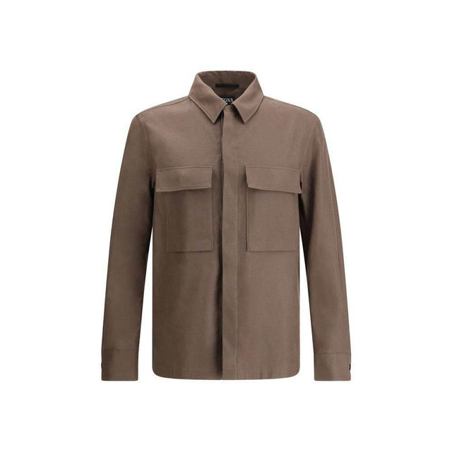 ZEGNA Linen Shirt Jacket - Hilstor