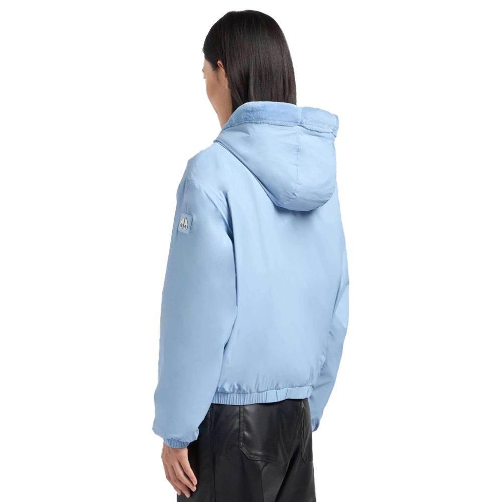 Moose Knuckles Light Blue Nylon Jackets & Coat - Hilstor