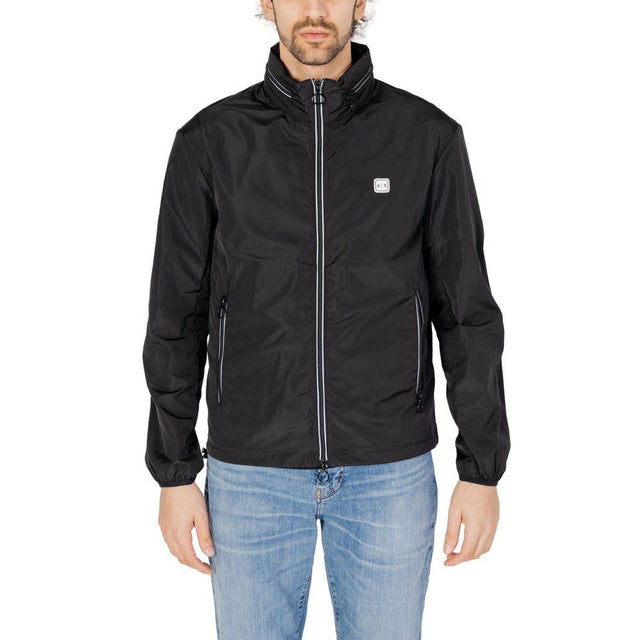 Armani Exchange Black Polyester Jacket - Hilstor