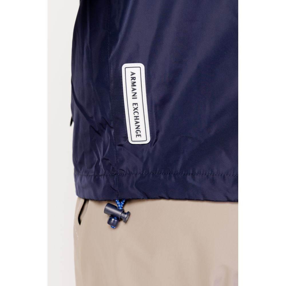Armani Exchange Blue Polyester Jacket - Hilstor