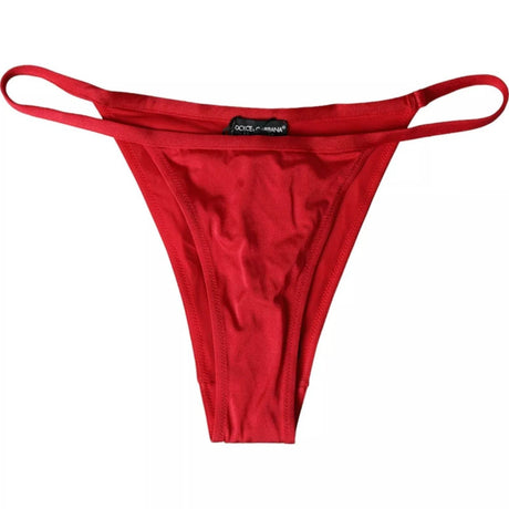 Dolce & Gabbana Red Nylon Stretch Beachwear Swimwear Bottom Bikini - Hilstor