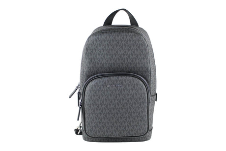Michael Kors Cooper Medium Black Signature PVC Sling Backpack - Hilstor
