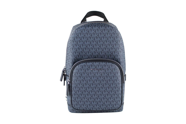 Michael Kors Cooper Medium Navy Signature PVC Sling Backpack - Hilstor
