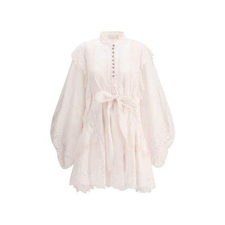 Zimmermann Mini Crush Lace Billow Dress - Hilstor