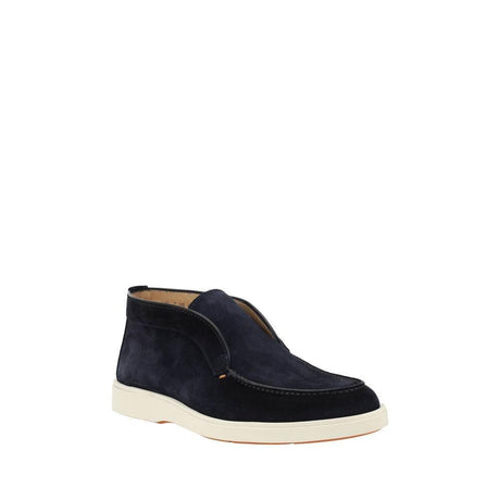 Santoni Suede Loafers - Hilstor
