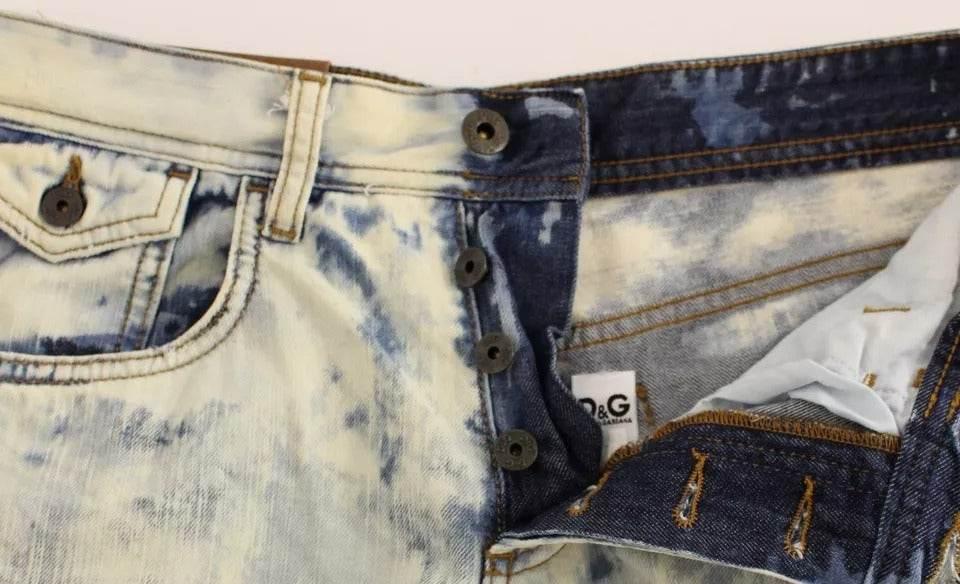 Dolce & Gabbana Blue D&G Cotton Washed Jeans Denim Shorts - Hilstor