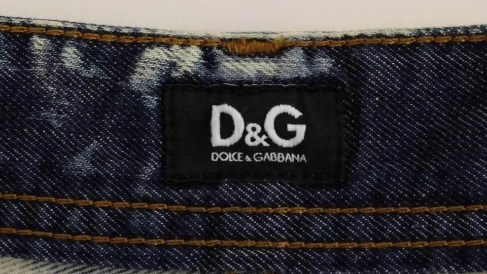 Dolce & Gabbana Blue D&G Cotton Washed Jeans Denim Shorts - Hilstor