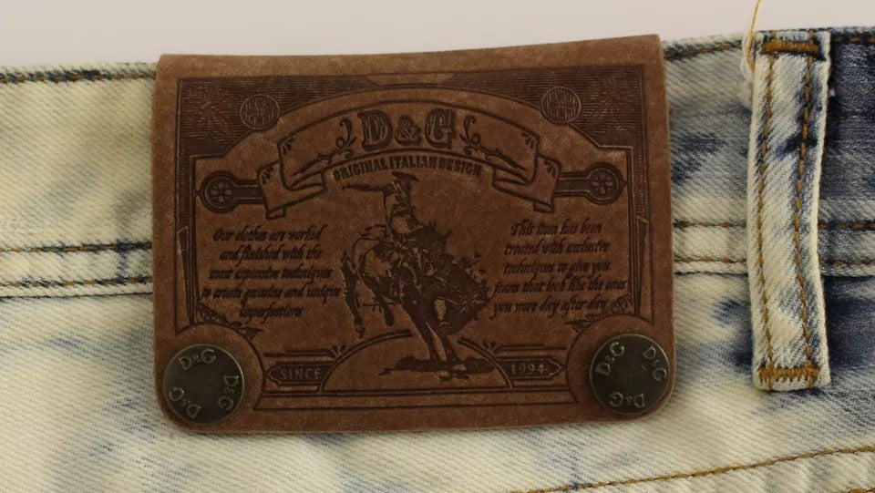 Dolce &amp; Gabbana blå D&amp;G bomuldsvaskede jeans denimshorts