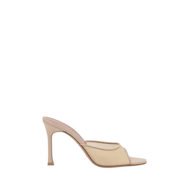 Amina Muaddi Alexa Slipper Sandals - Hilstor