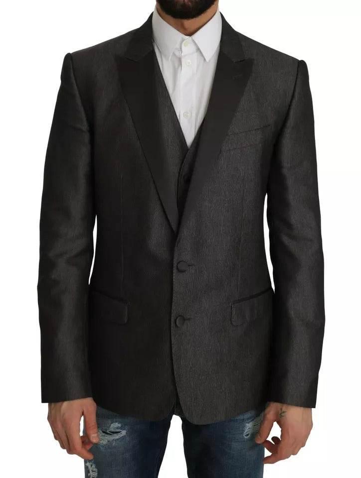 Dolce & Gabbana Gray MARTINI 2 Piece Vest Coat Blazer - Hilstor