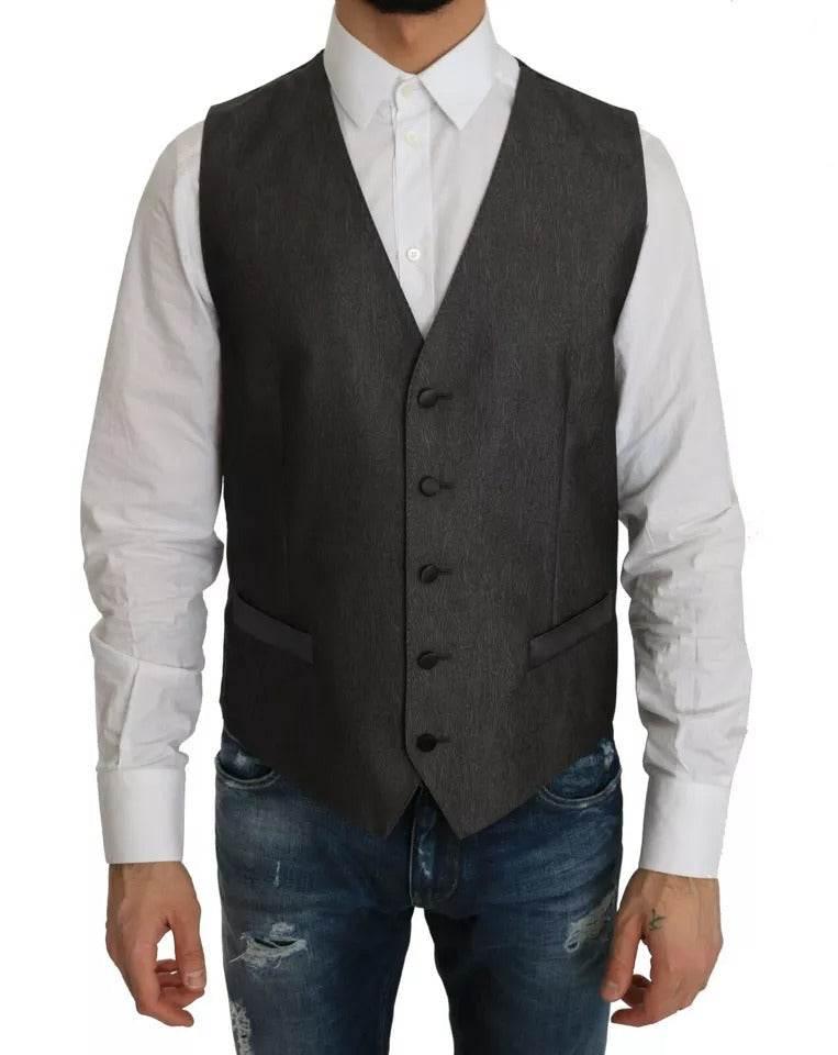 Dolce & Gabbana Gray MARTINI 2 Piece Vest Coat Blazer - Hilstor