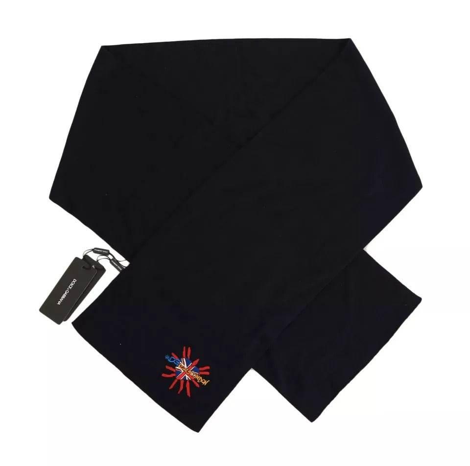 Dolce & Gabbana Blue Wool #DGLovesLondon Shawl Scarf - Hilstor