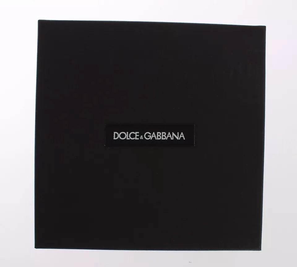 Dolce & Gabbana Red Yellow Raffia Leather Clasp Finder Keyring Keychain - Hilstor