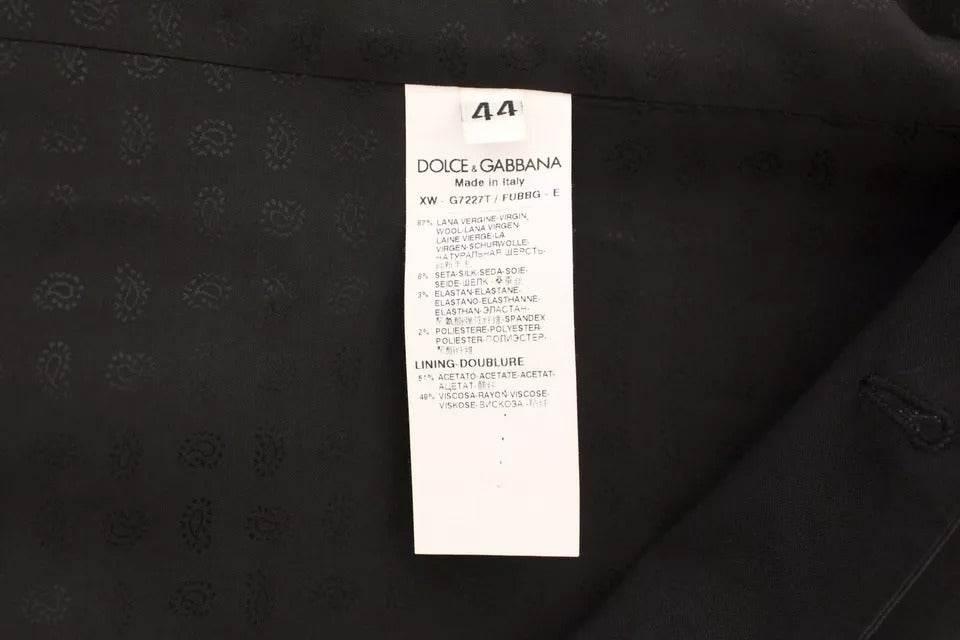 Dolce & Gabbana Black Wool Silk Dress Gilet Jacket Vest - Hilstor