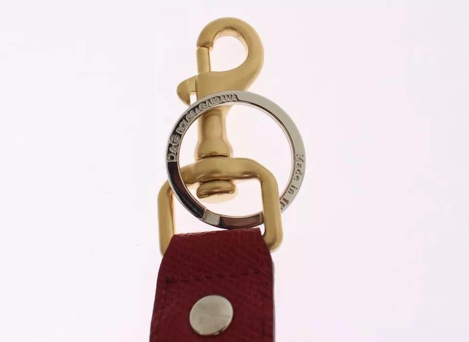 Dolce & Gabbana Multicolor Raffia Leather Clasp Finder Chain Keyring - Hilstor
