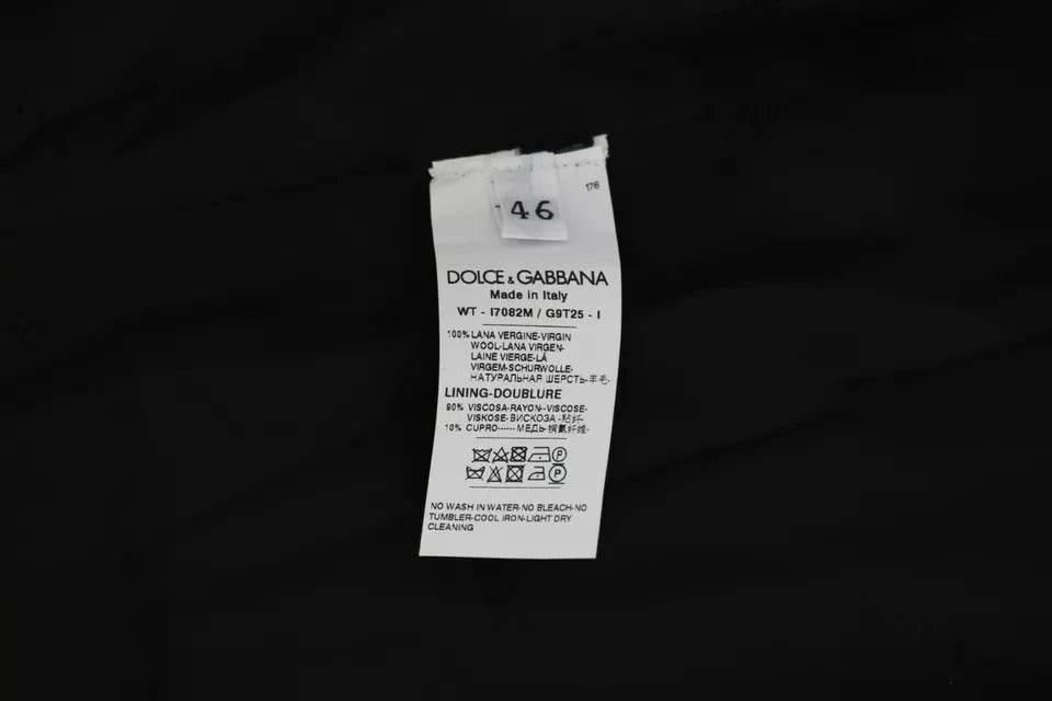 Dolce & Gabbana Black Wool Logo Waistcoat Vest - Hilstor