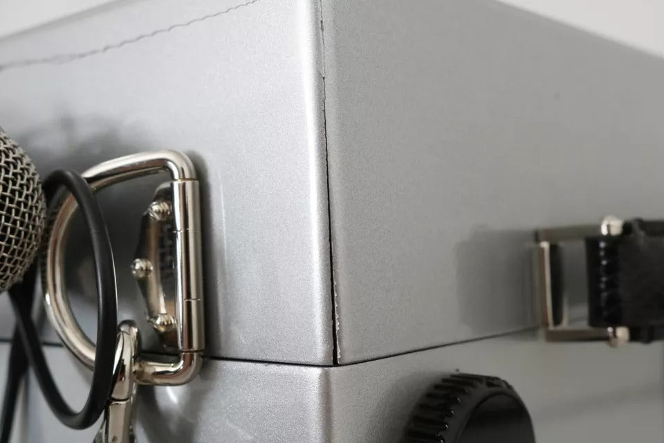 Dolce &amp; Gabbana Silver Retro Radio Boombox Limited Edition Håndlavet trætaske