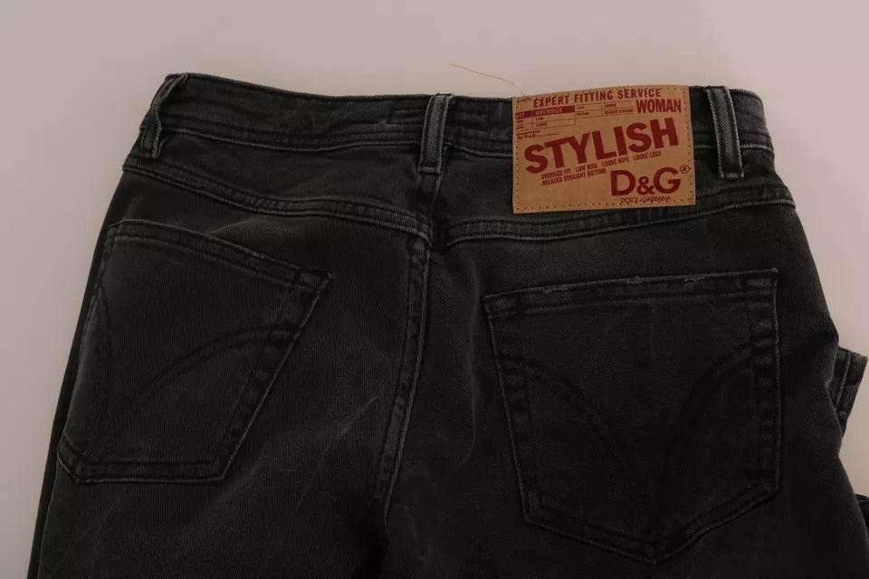 Dolce & Gabbana Black Slim Fit Cotton Jeans D&G Pants - Hilstor
