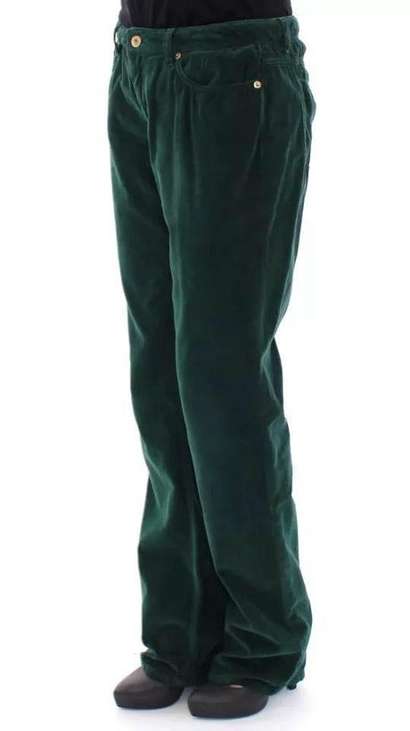 Dolce & Gabbana Green Cotton Corduroys SLIMMY Fit D&G Pants - Hilstor