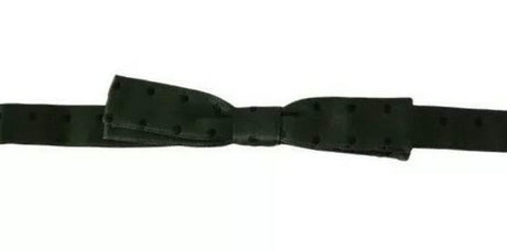 Dolce & Gabbana Green Silk Dotted Mens Necktie Bow Tie - Hilstor