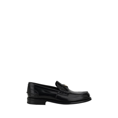 Prada Triangular plaque Loafers - Hilstor