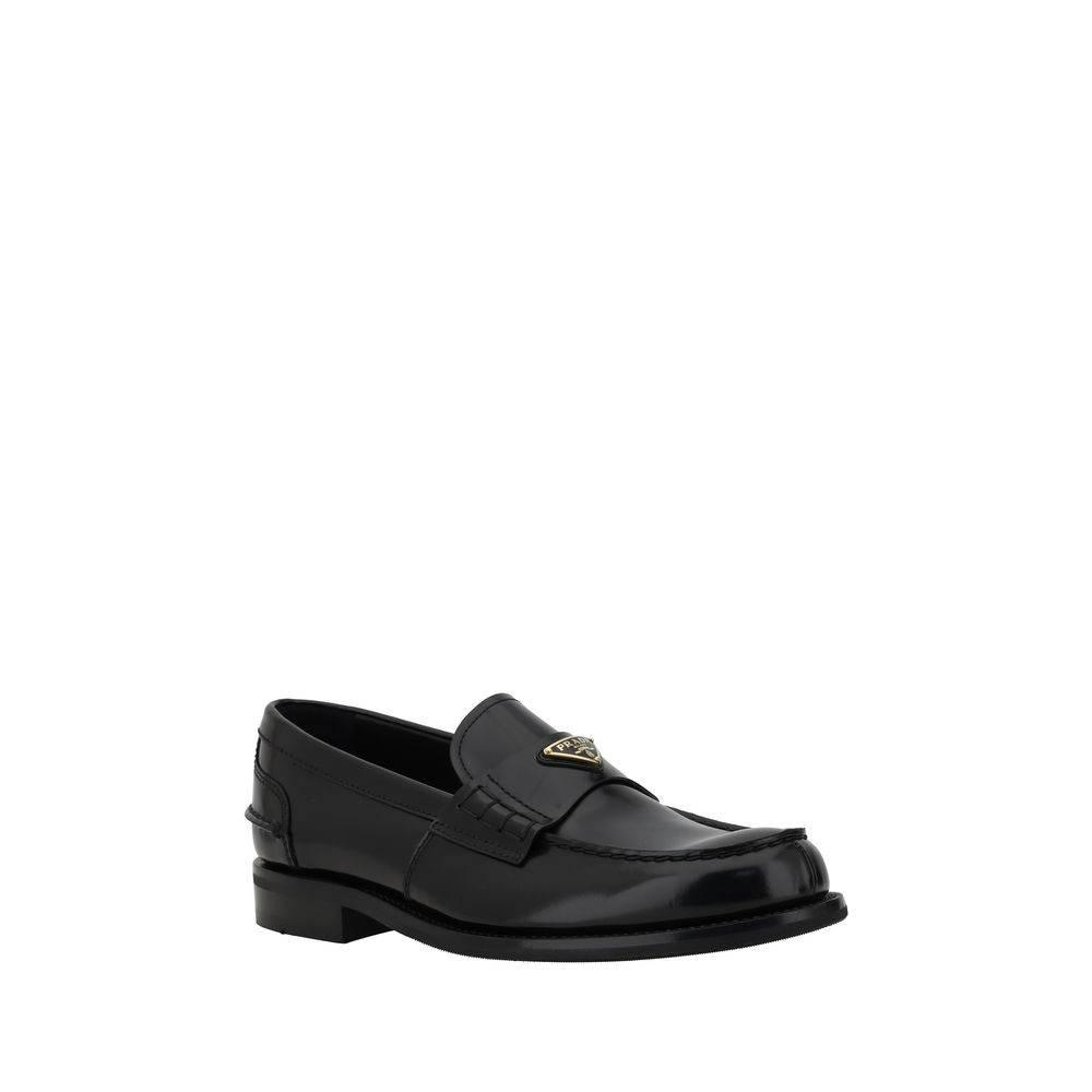 Prada Triangular plaque Loafers - Hilstor