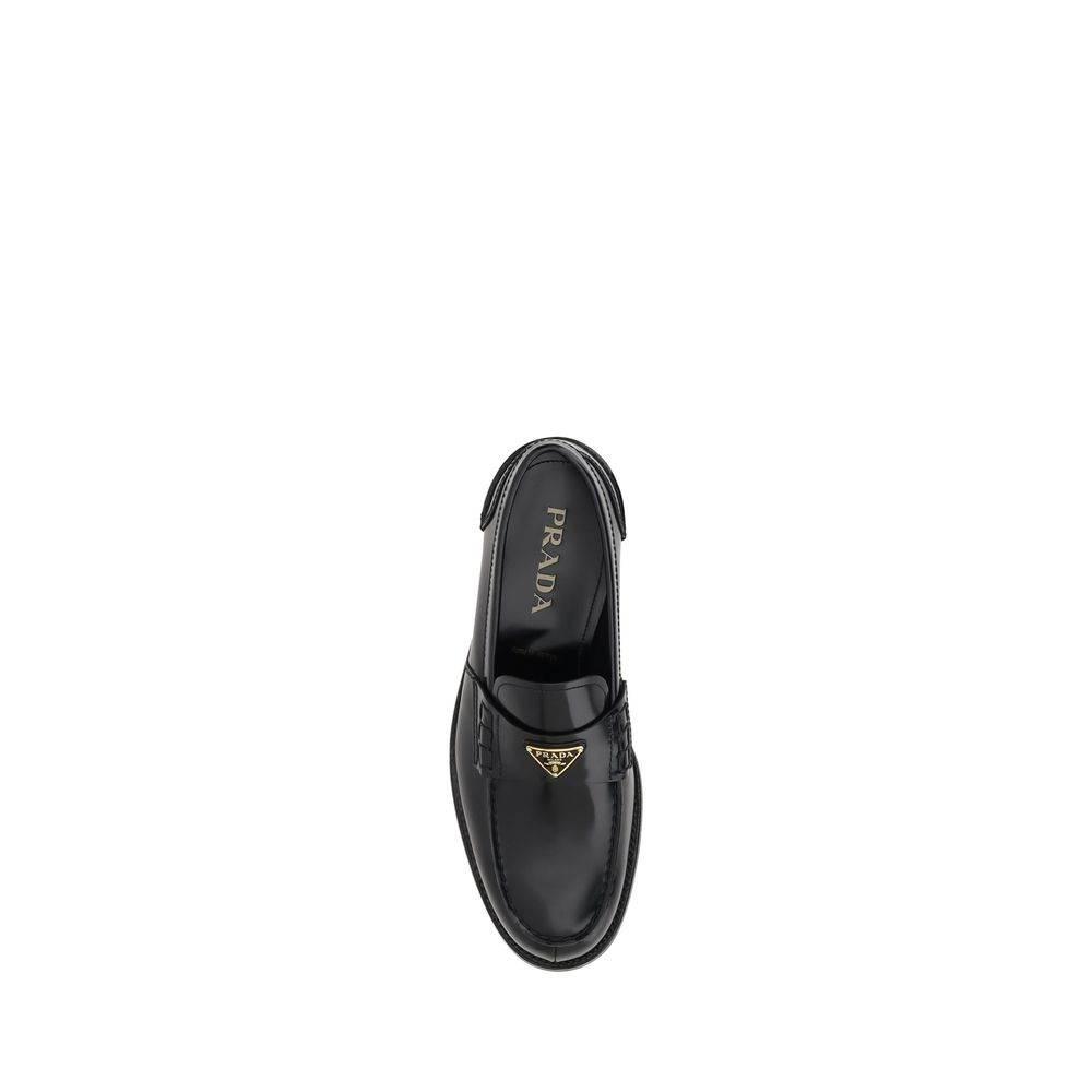 Prada Triangular plaque Loafers - Hilstor