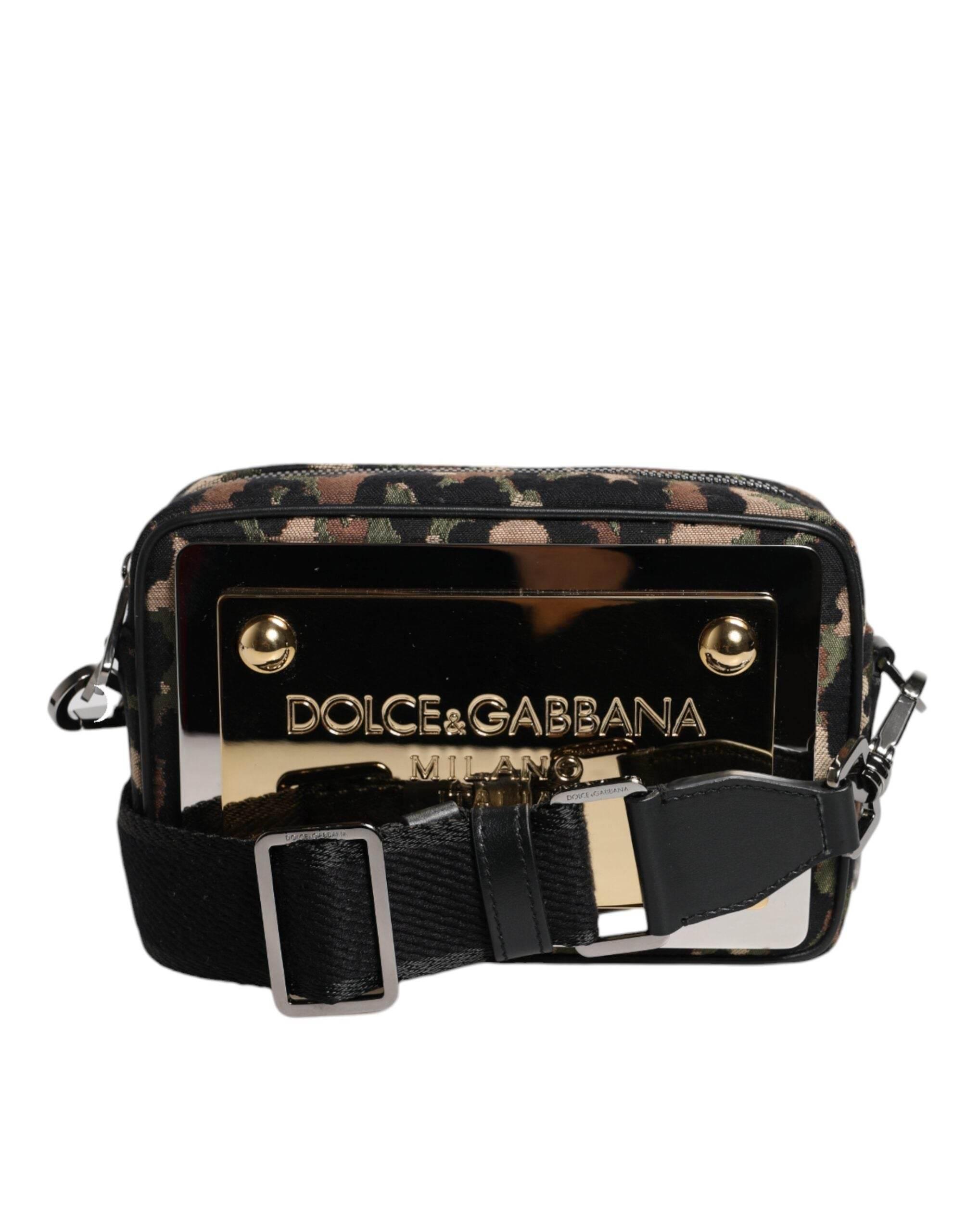 Dolce & Gabbana Multicolor Leopard Jacquard DG Logo Crossbody Bag - Hilstor