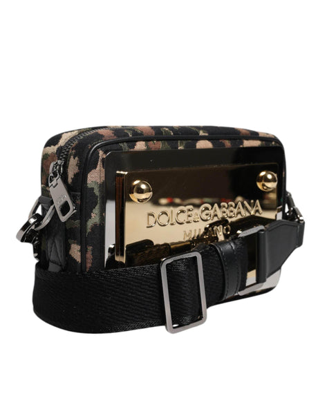 Dolce & Gabbana Multicolor Leopard Jacquard DG Logo Crossbody Bag - Hilstor