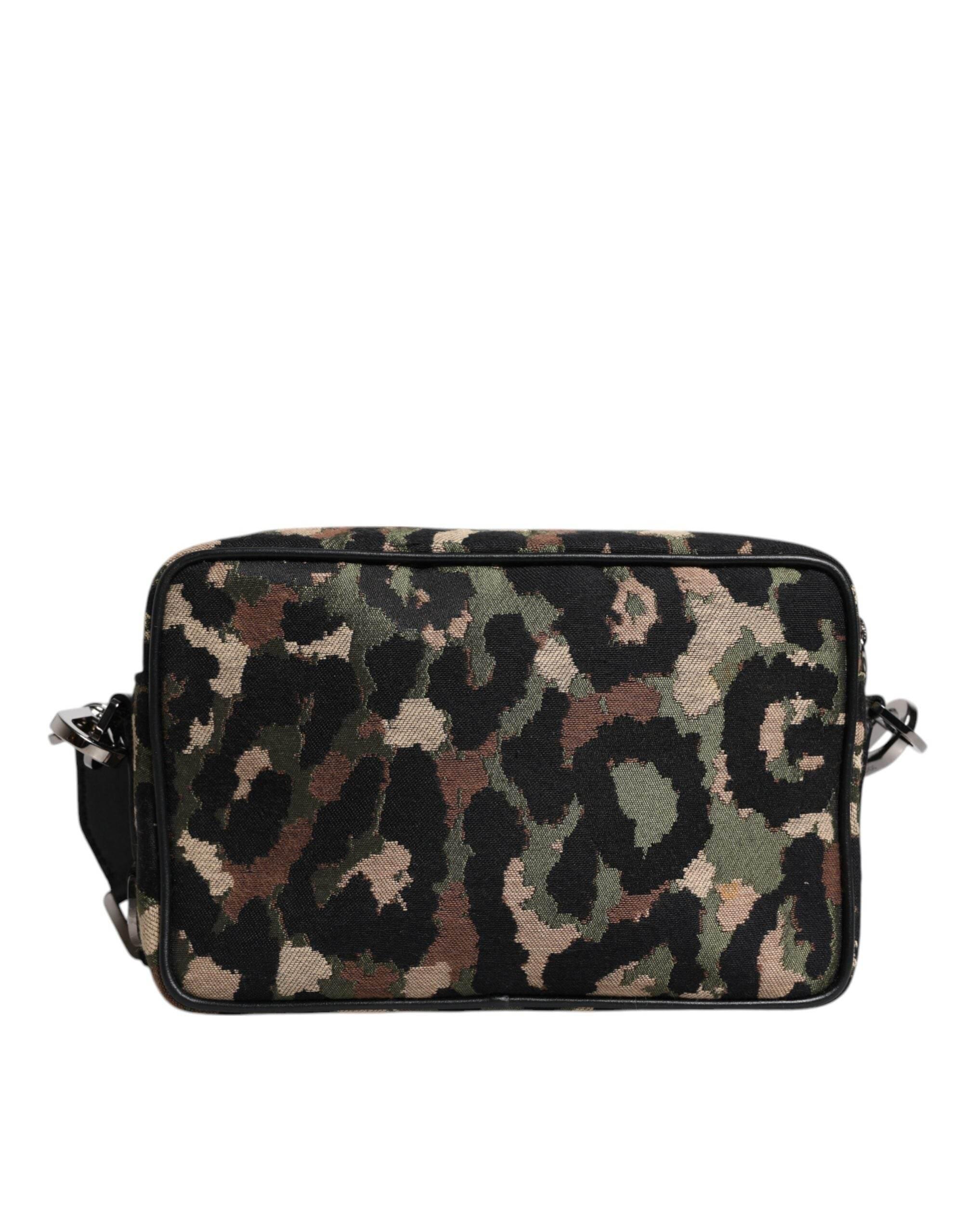 Dolce & Gabbana Multicolor Leopard Jacquard DG Logo Crossbody Bag - Hilstor