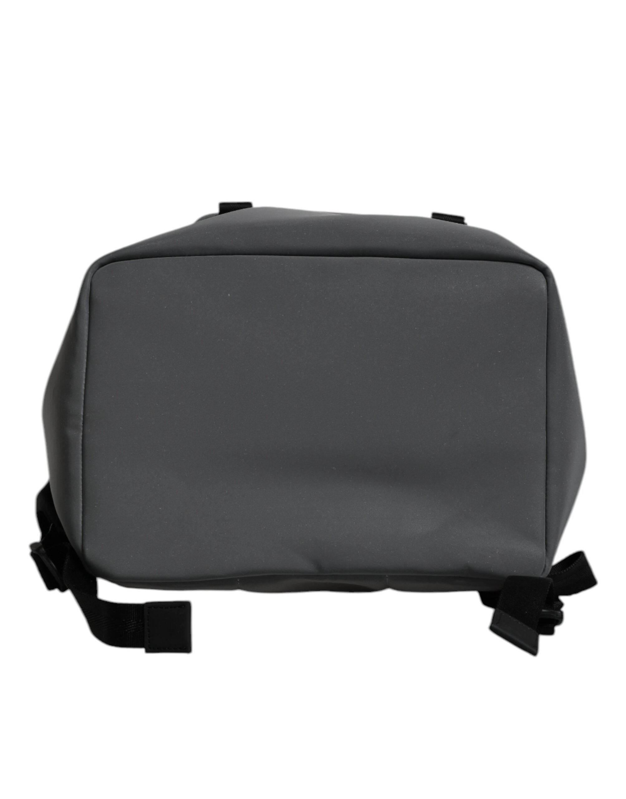 Dolce & Gabbana Gray Polyester Logo Print Travel Back Pack Bag - Hilstor