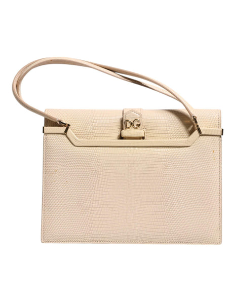 Dolce & Gabbana Beige Leather Ingrid Top Handle Shoulder Bag - Hilstor
