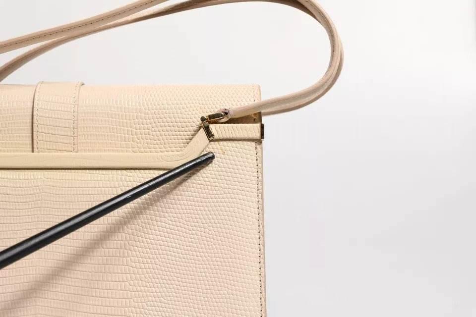 Dolce & Gabbana Beige Leather Ingrid Top Handle Shoulder Bag - Hilstor