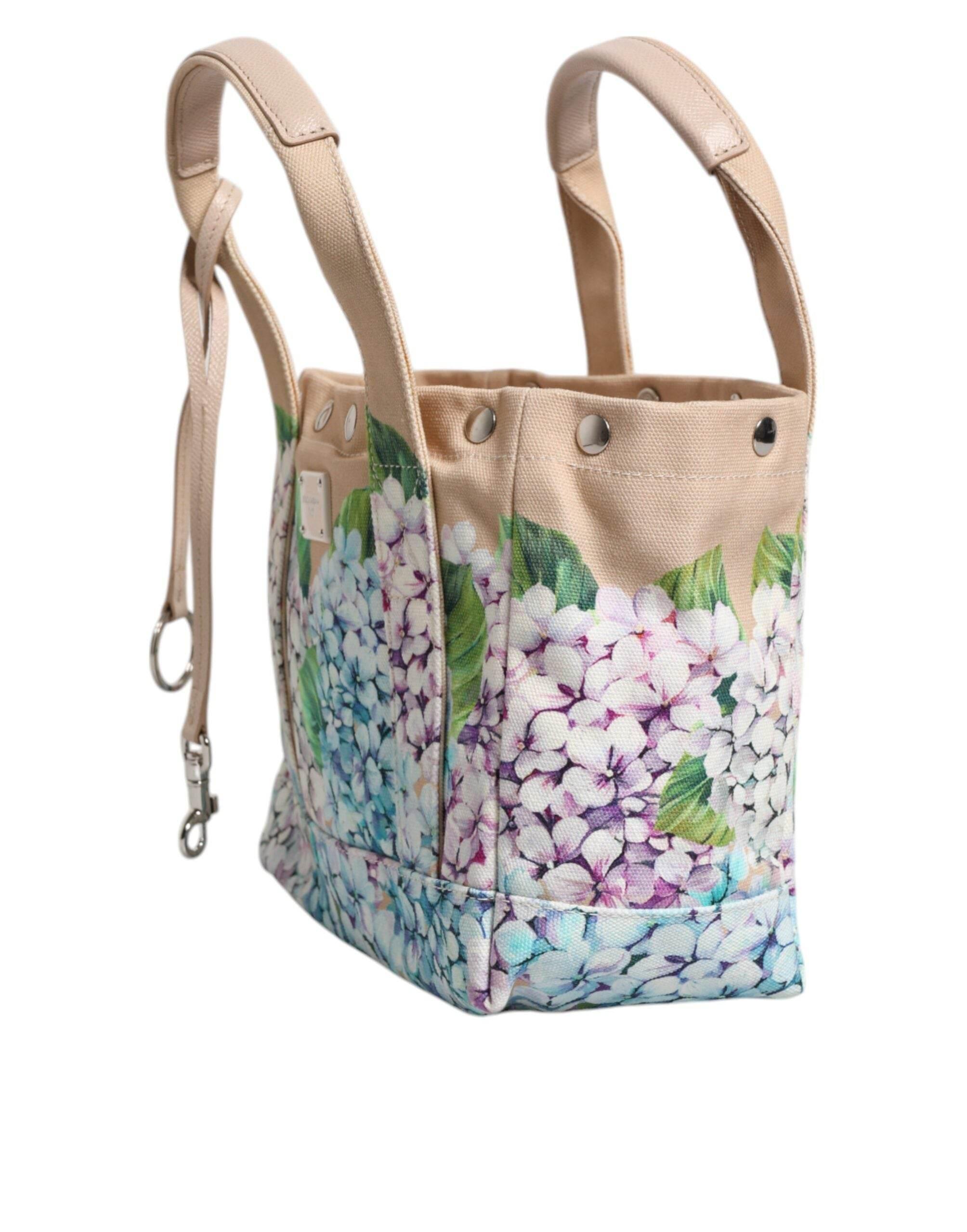Dolce & Gabbana Multicolor Floral Canvas TANIA Top Handle Tote Bag - Hilstor