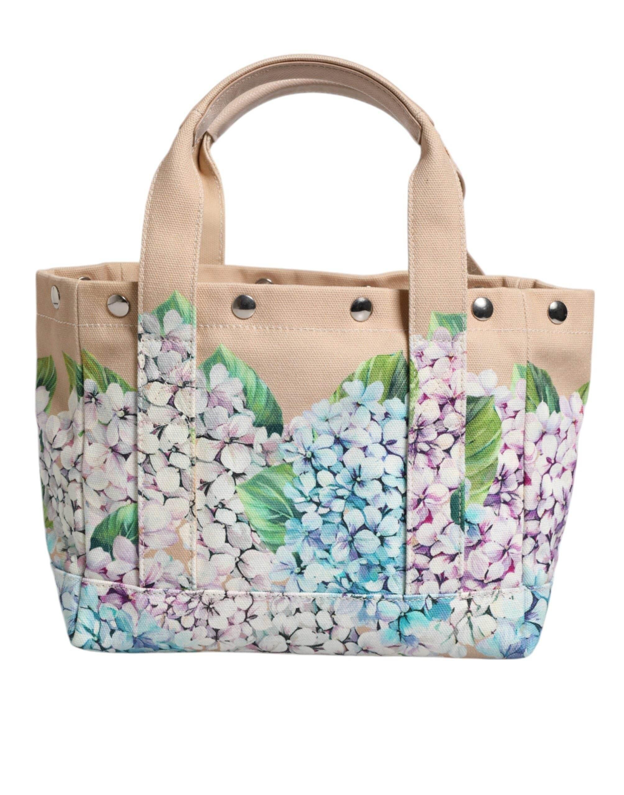 Dolce & Gabbana Multicolor Floral Canvas TANIA Top Handle Tote Bag - Hilstor