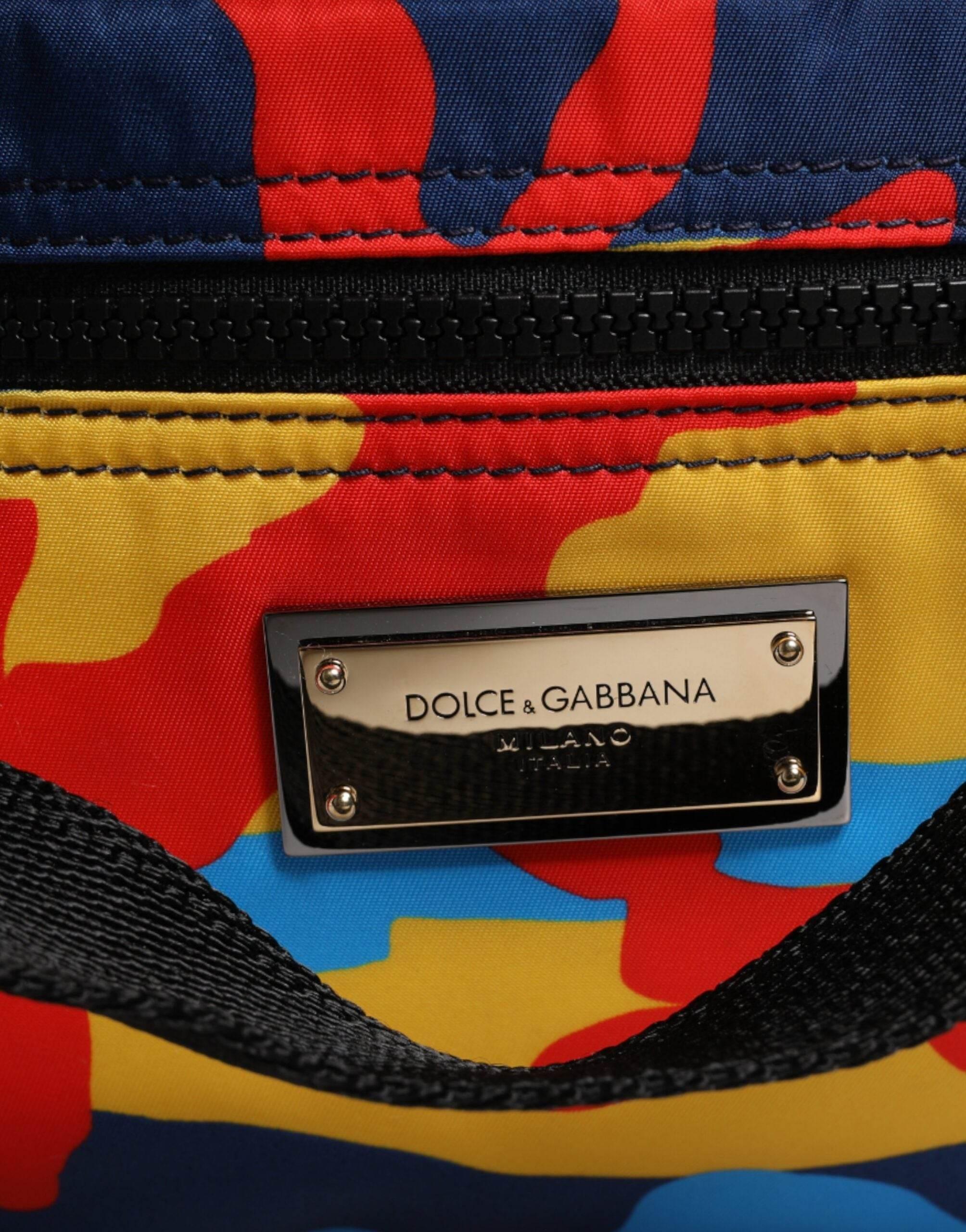 Dolce & Gabbana Multicolor Camouflage Nylon Shopping Tote Bag - Hilstor