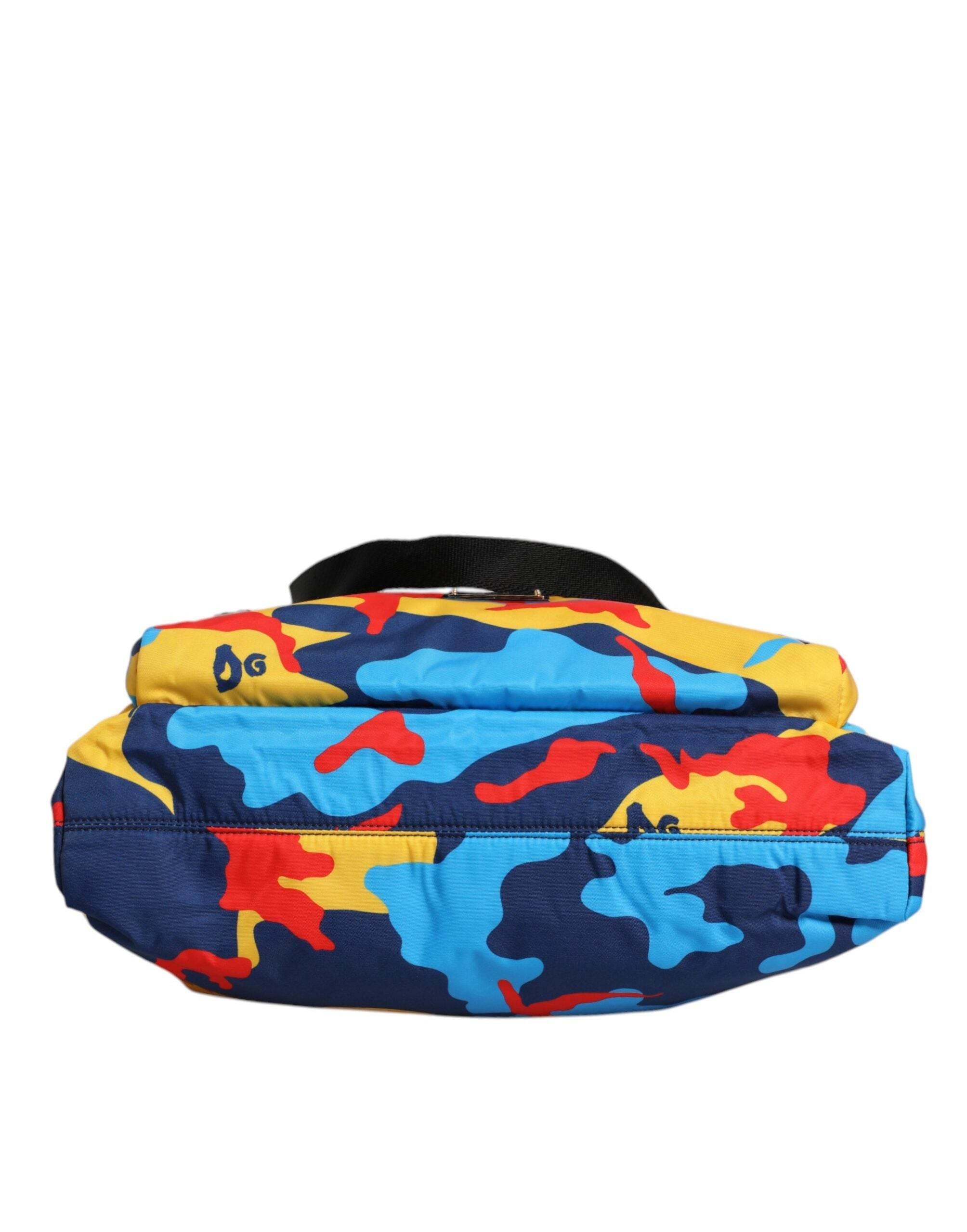 Dolce & Gabbana Multicolor Camouflage Nylon Shopping Tote Bag - Hilstor