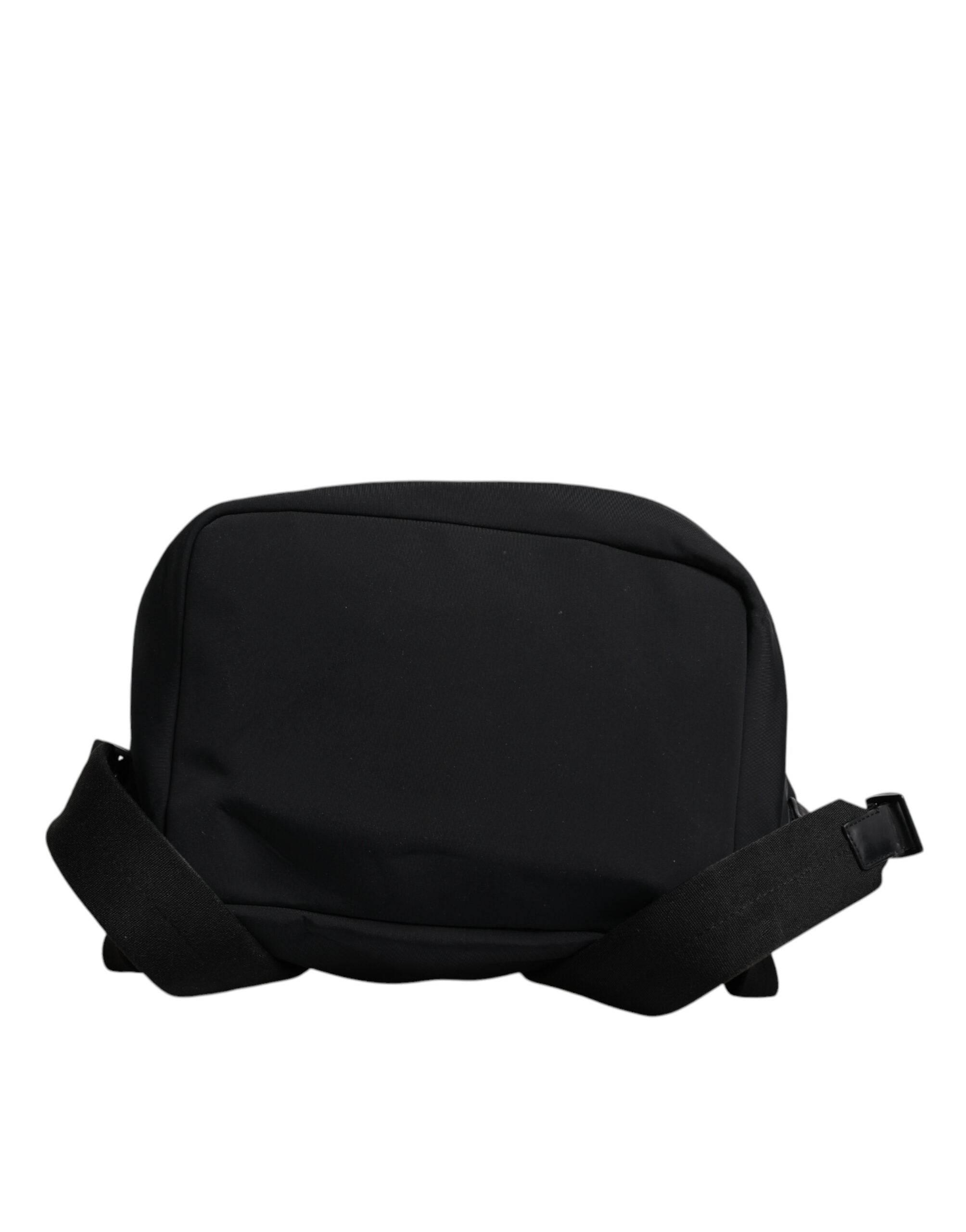 Dolce & Gabbana Black Neoprene Nylon DG Logo School Backpack Bag - Hilstor