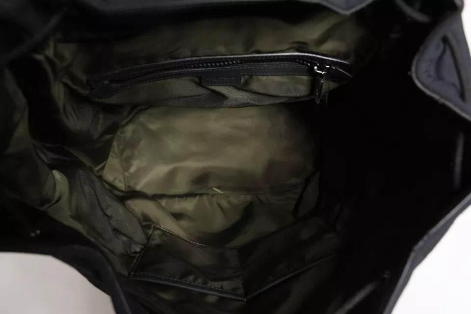 Dolce & Gabbana Black Neoprene Nylon DG Logo School Backpack Bag - Hilstor