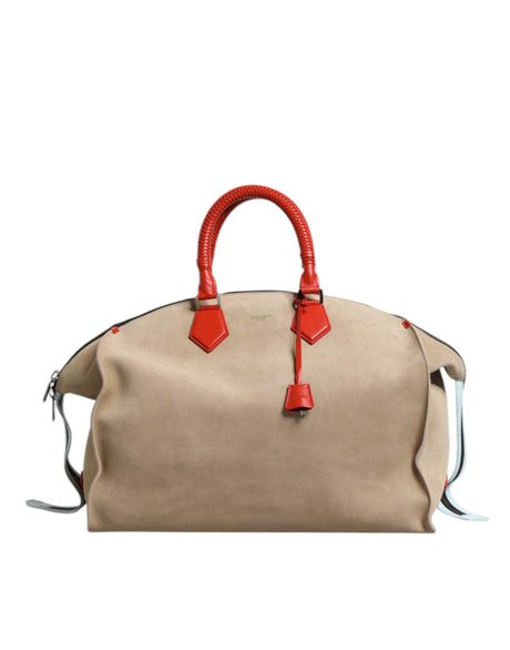 Dolce & Gabbana Beige Suede Leather Top Handle Duffle Bag - Hilstor