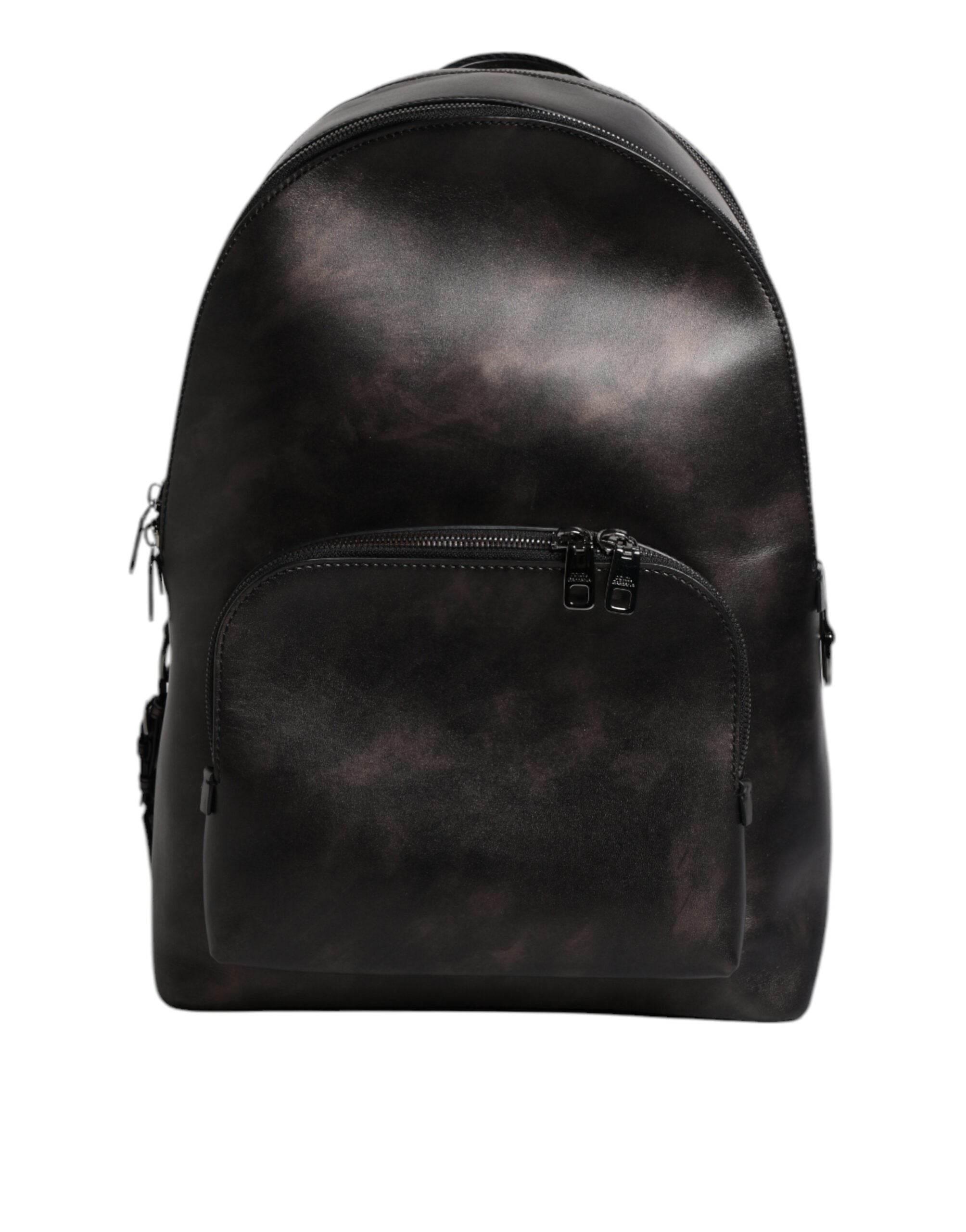 Dolce & Gabbana Bronze Leather School Travel Backpack Bag - Hilstor