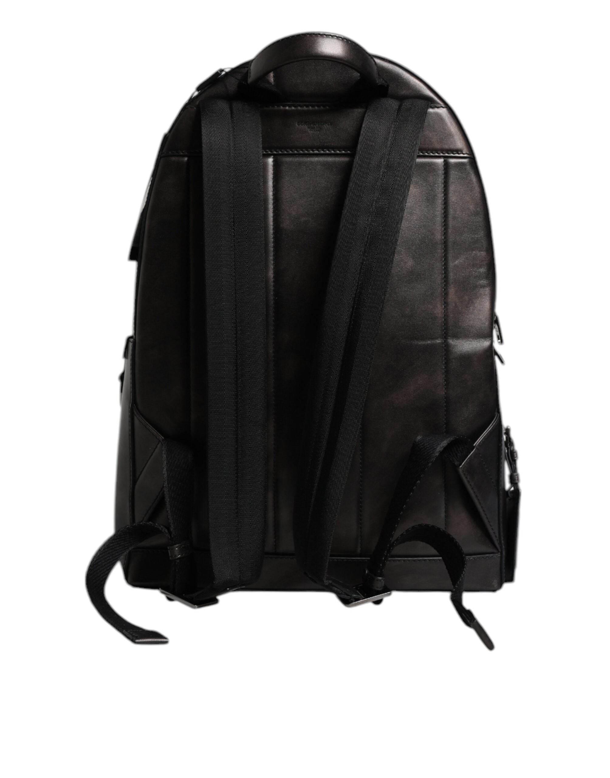 Dolce & Gabbana Bronze Leather School Travel Backpack Bag - Hilstor